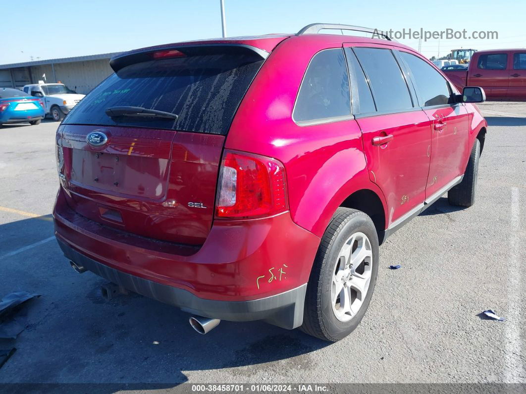 2014 Ford Edge Sel Red vin: 2FMDK3JC2EBA83521