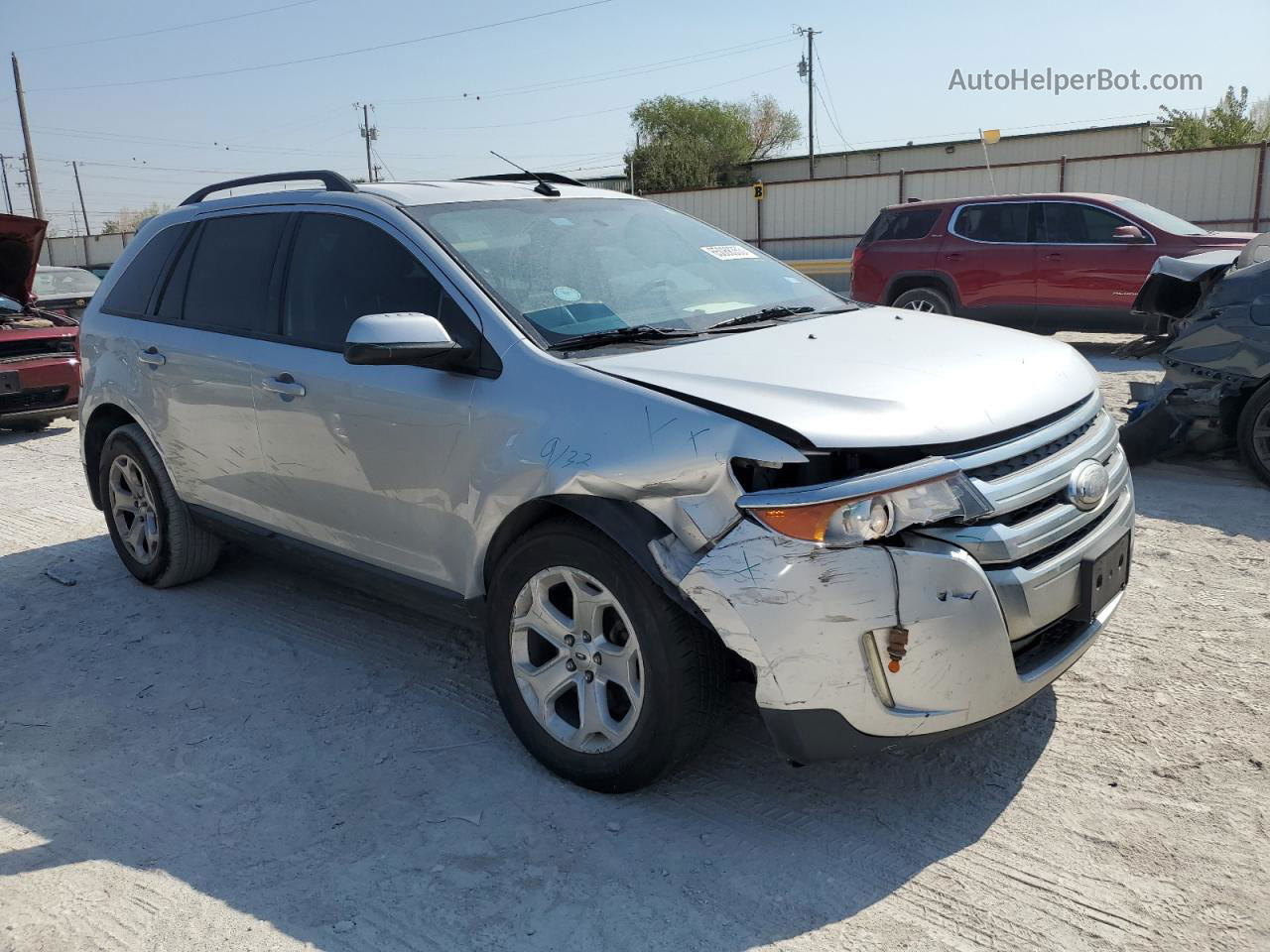 2014 Ford Edge Sel Silver vin: 2FMDK3JC2EBB29686