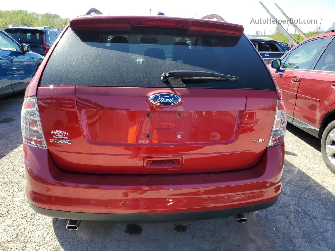 2010 Ford Edge Sel Red vin: 2FMDK3JC3ABB62352