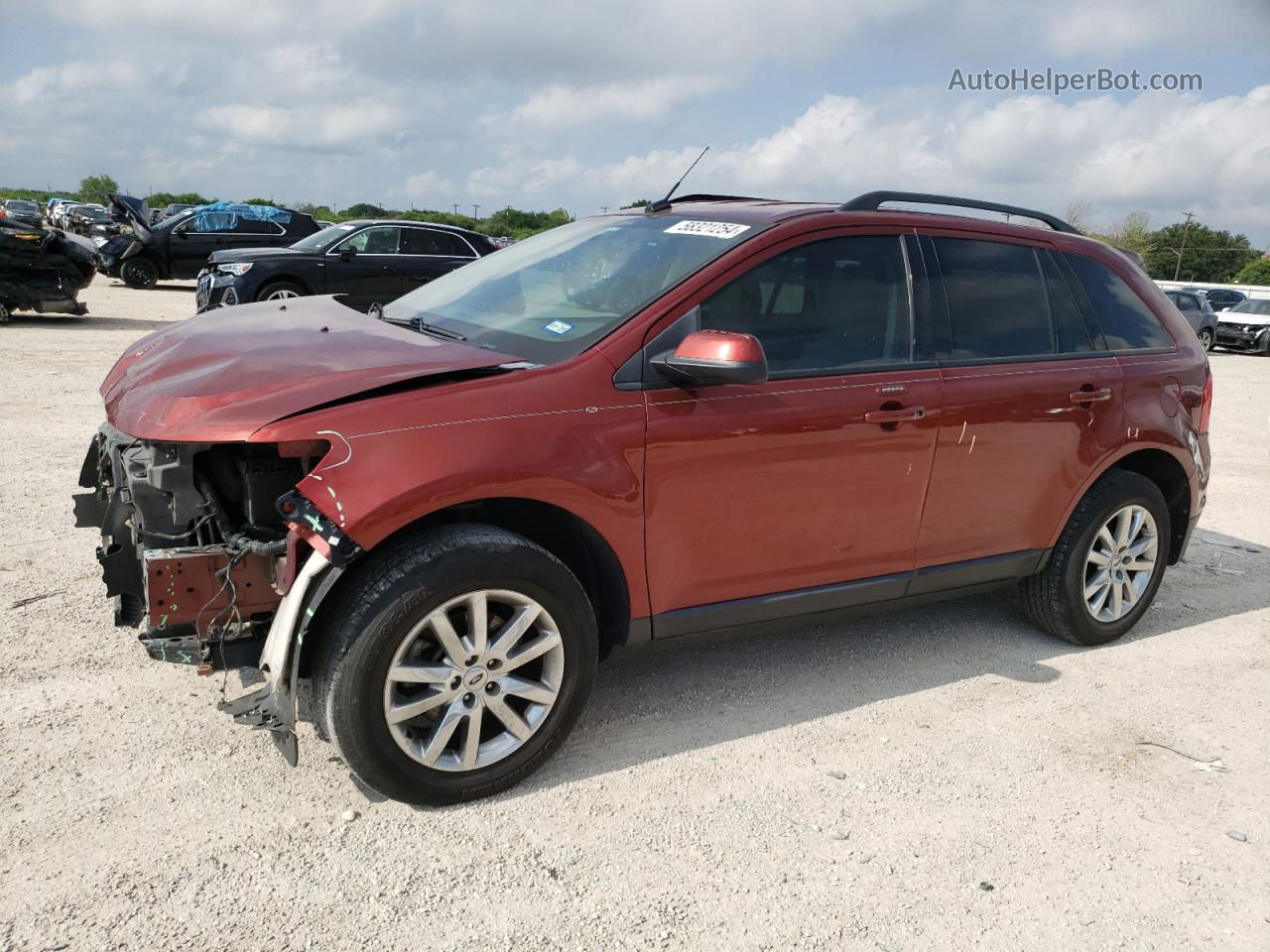 2014 Ford Edge Sel Red vin: 2FMDK3JC4EBA05807