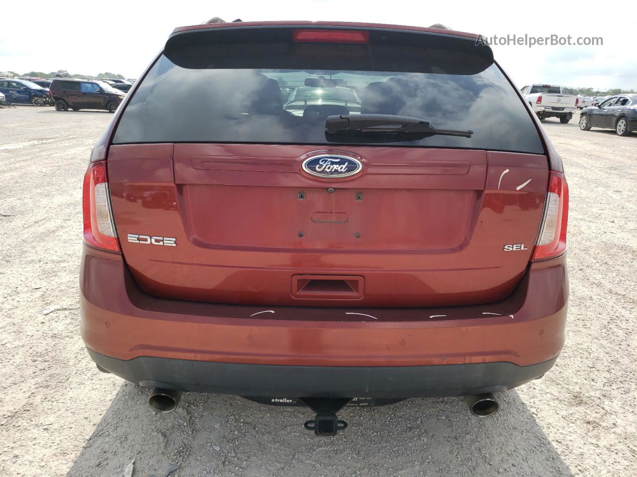 2014 Ford Edge Sel Red vin: 2FMDK3JC4EBA05807