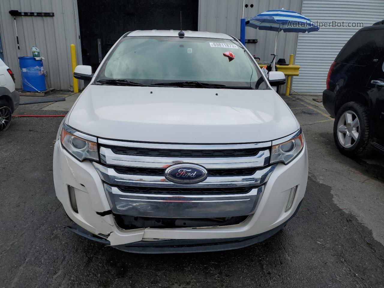 2014 Ford Edge Sel White vin: 2FMDK3JC4EBA41061