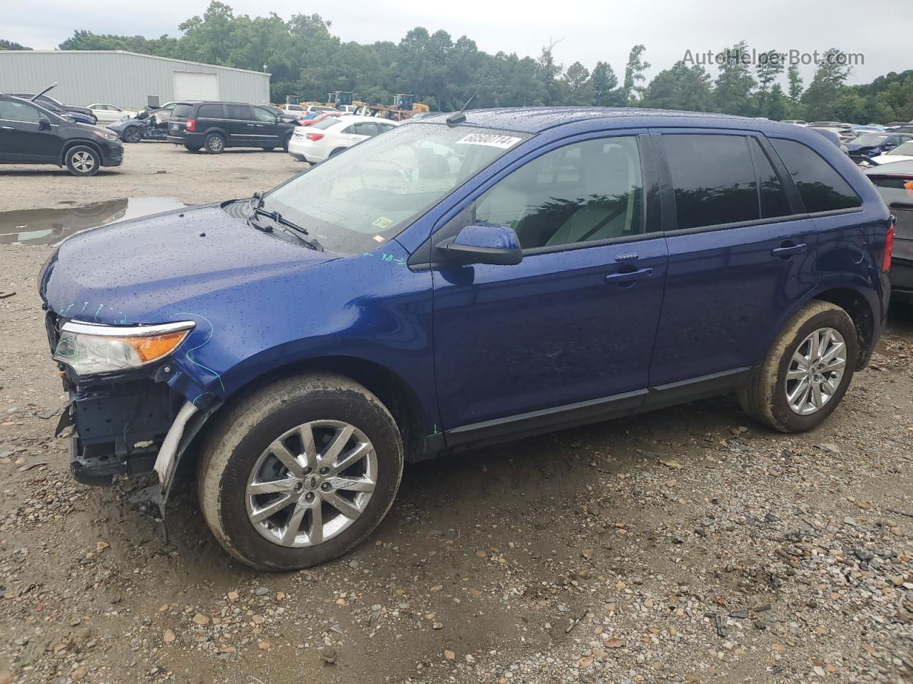 2014 Ford Edge Sel Blue vin: 2FMDK3JC4EBA61391