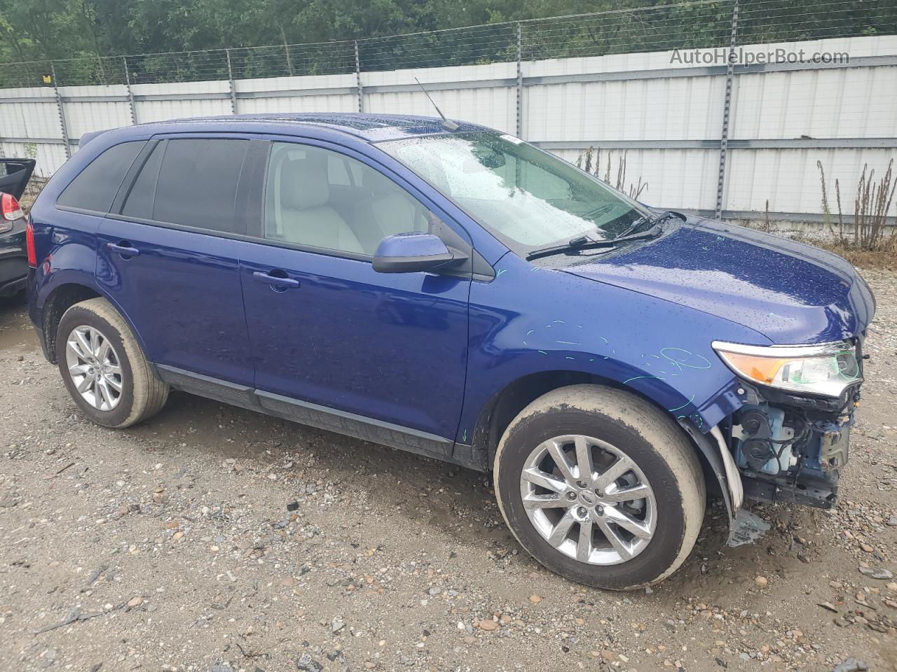 2014 Ford Edge Sel Blue vin: 2FMDK3JC4EBA61391