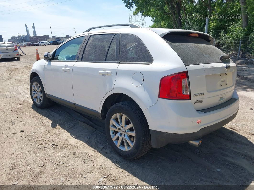 2014 Ford Edge Sel White vin: 2FMDK3JC4EBB17510