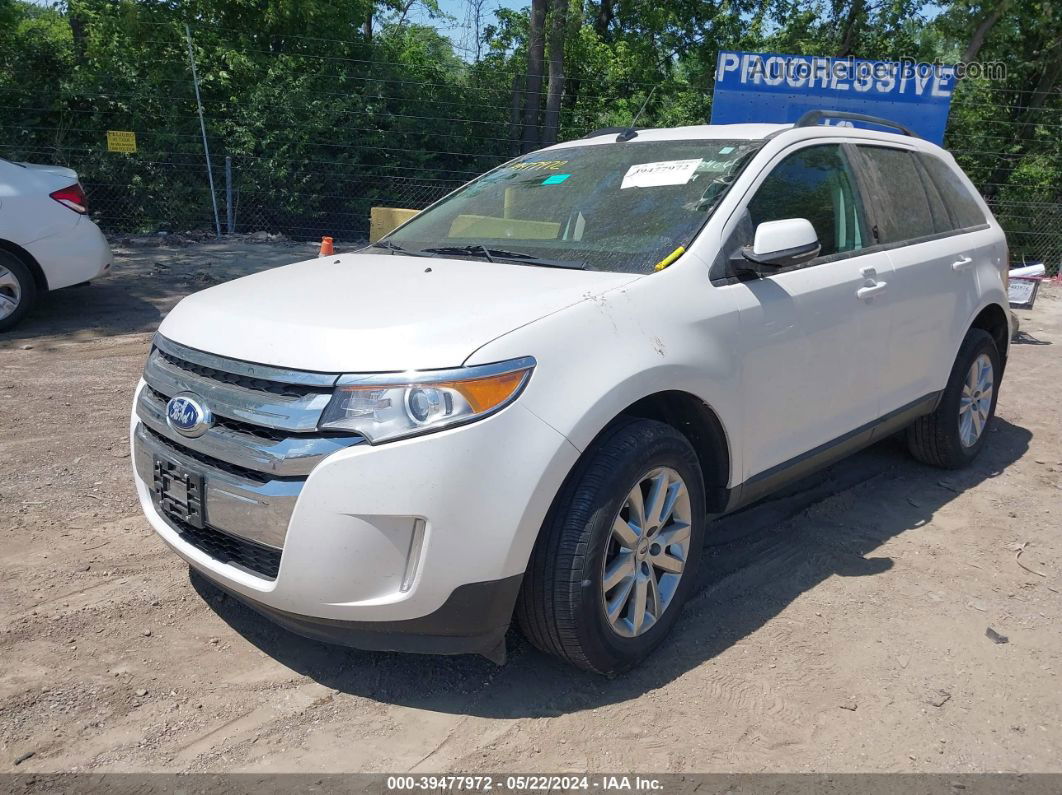 2014 Ford Edge Sel White vin: 2FMDK3JC4EBB17510