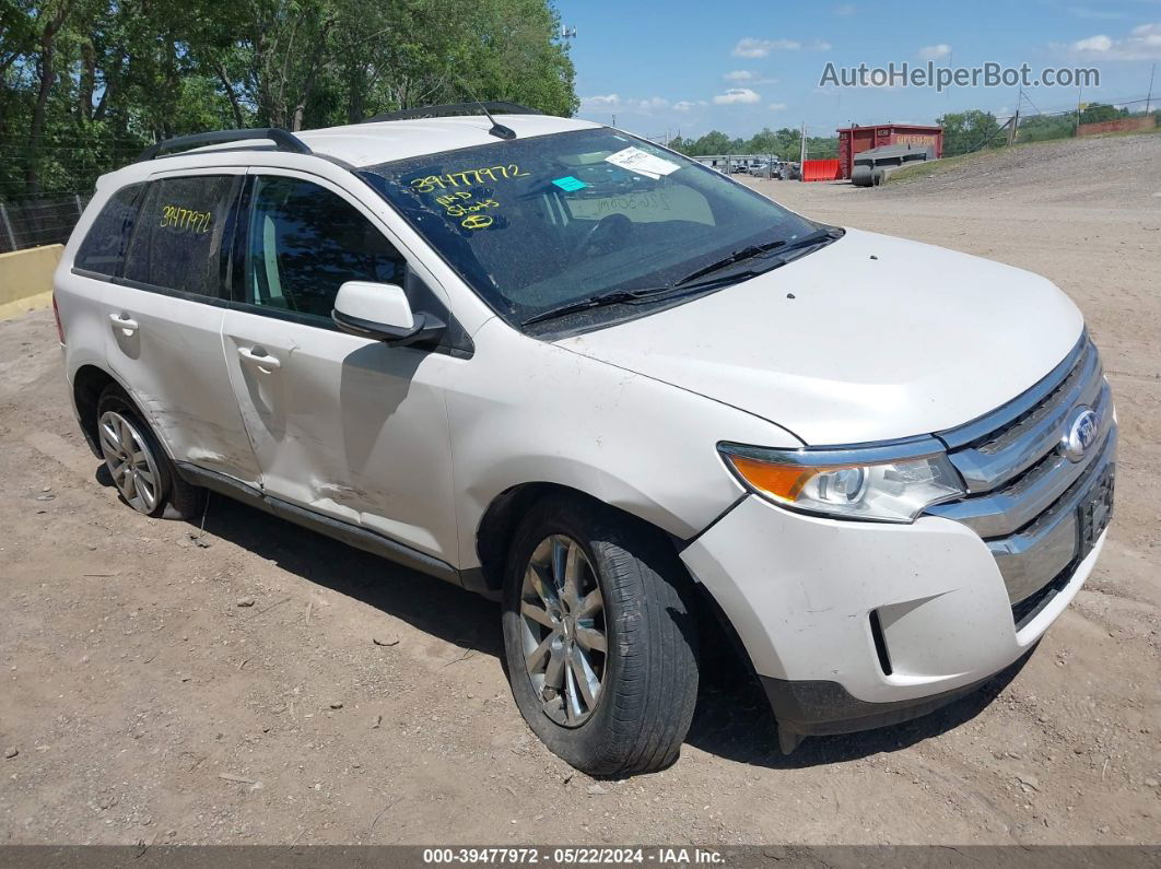 2014 Ford Edge Sel White vin: 2FMDK3JC4EBB17510