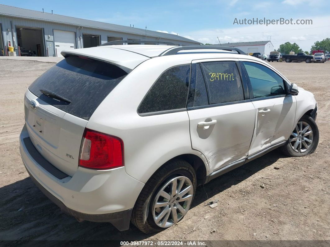 2014 Ford Edge Sel White vin: 2FMDK3JC4EBB17510