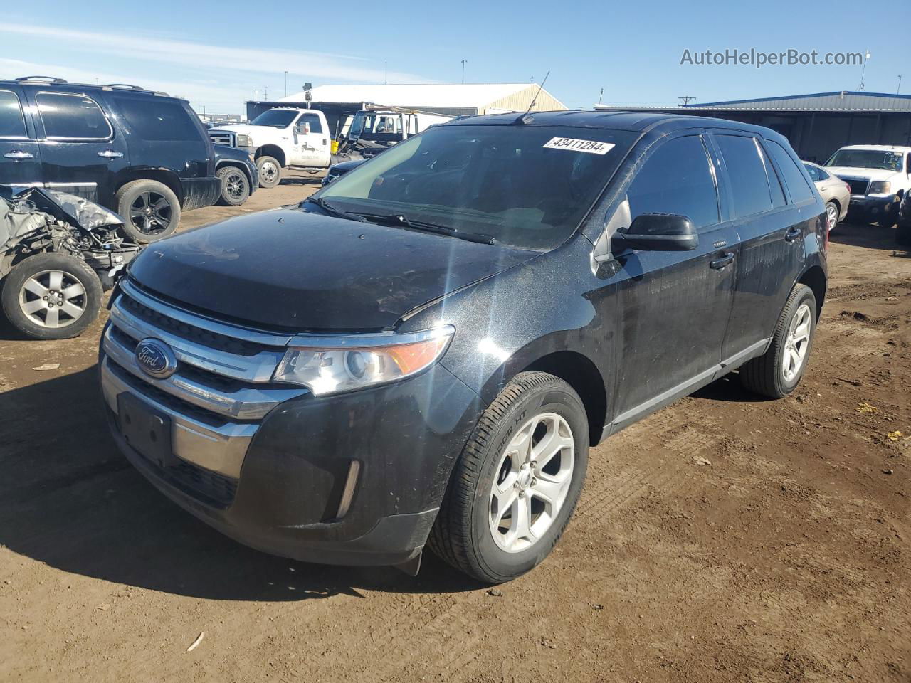 2014 Ford Edge Sel Черный vin: 2FMDK3JC4EBB40303