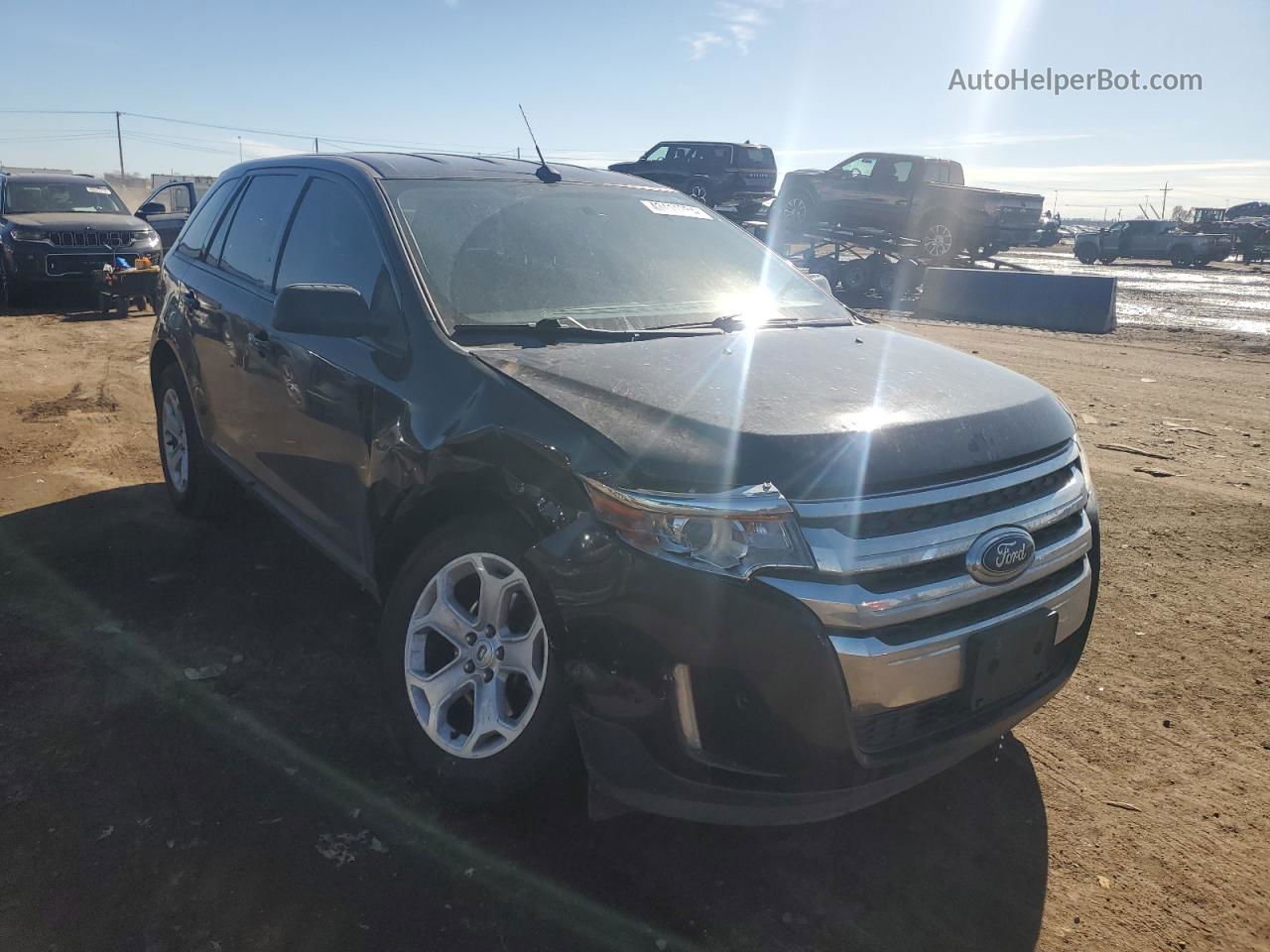 2014 Ford Edge Sel Черный vin: 2FMDK3JC4EBB40303