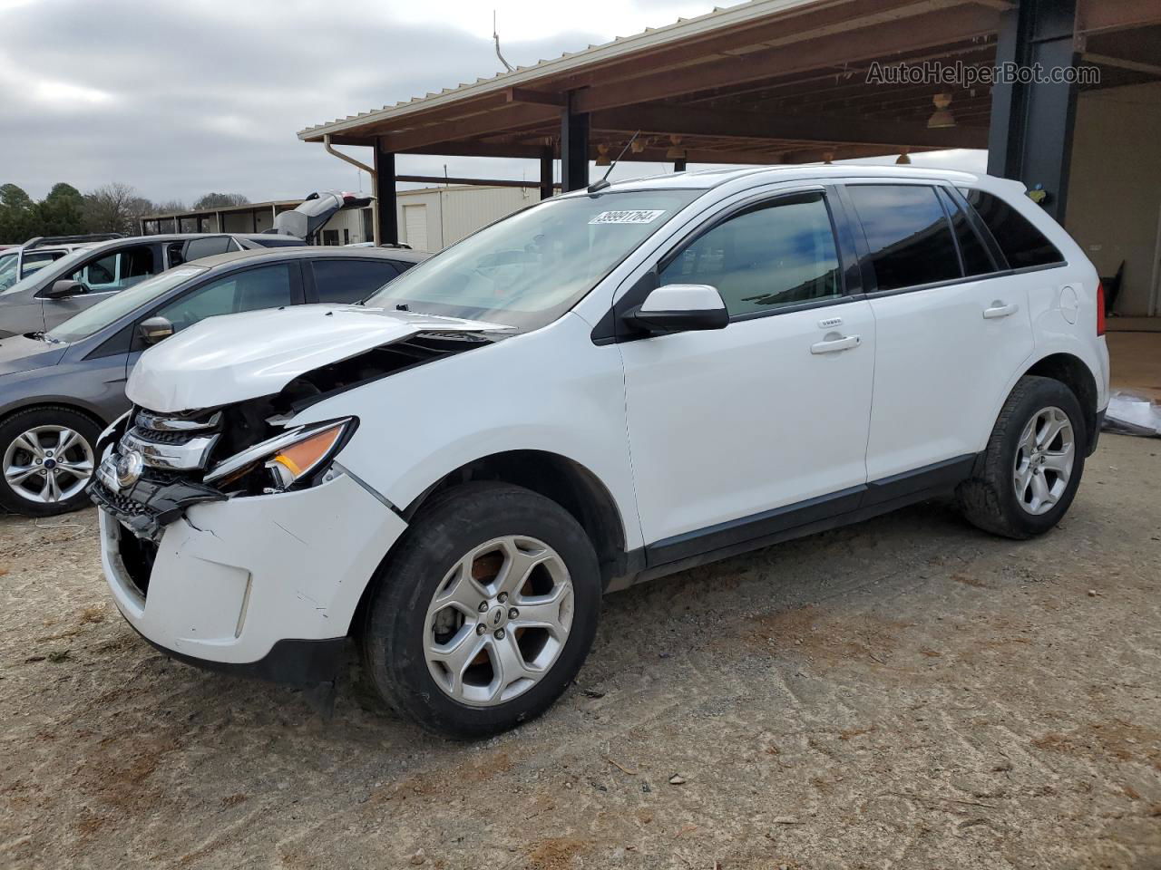 2014 Ford Edge Sel White vin: 2FMDK3JC4EBB60325