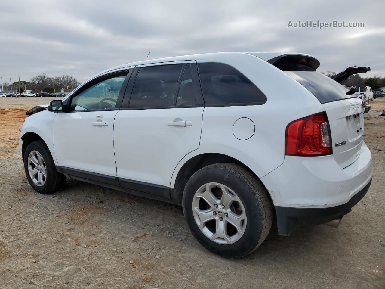 2014 Ford Edge Sel White vin: 2FMDK3JC4EBB60325