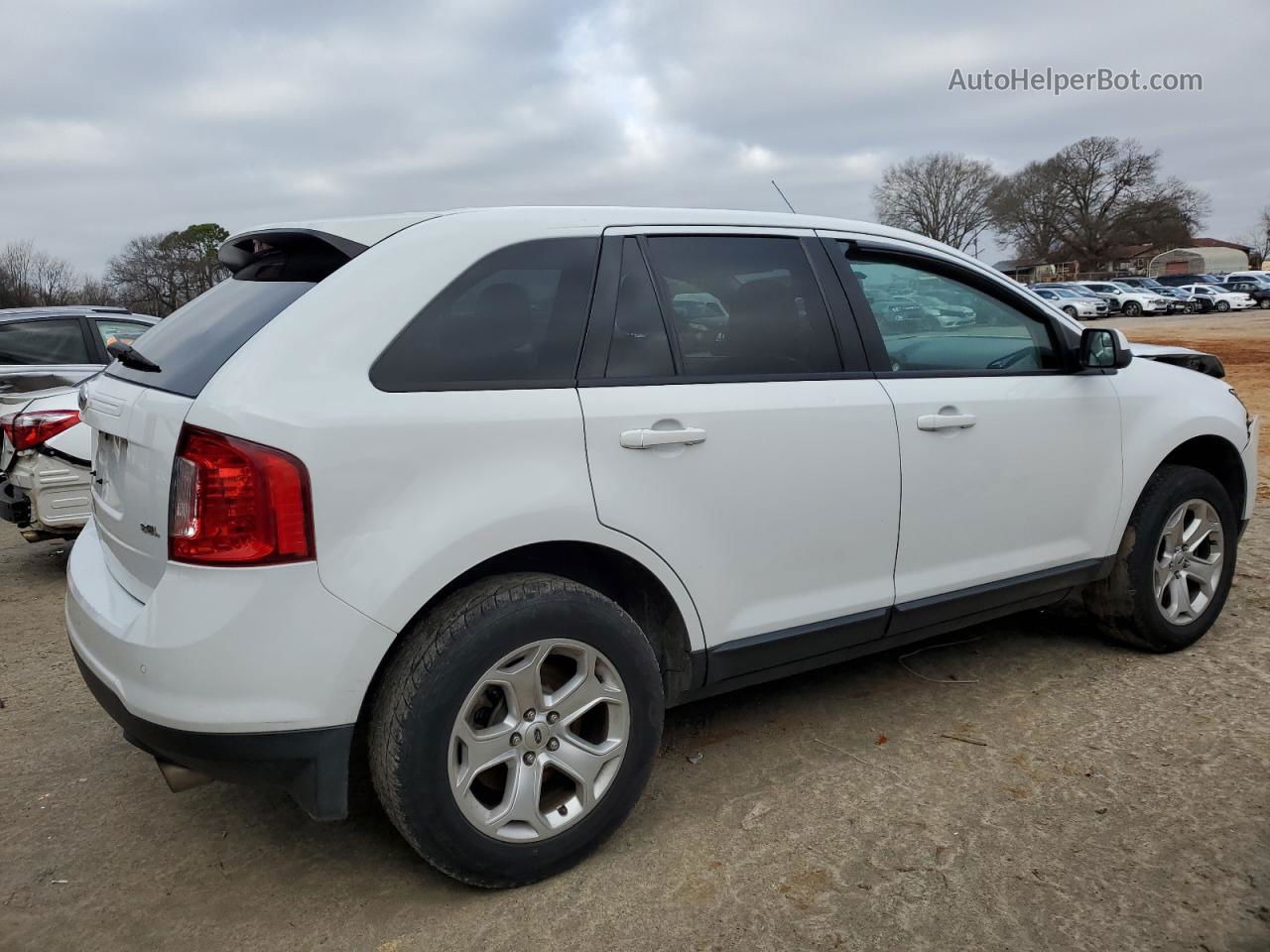 2014 Ford Edge Sel White vin: 2FMDK3JC4EBB60325