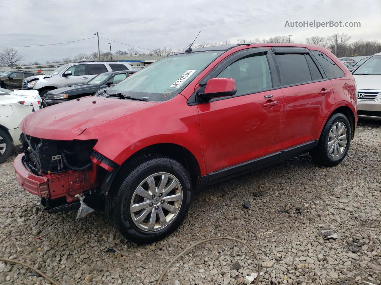 2010 Ford Edge Sel Red vin: 2FMDK3JC5ABA45047