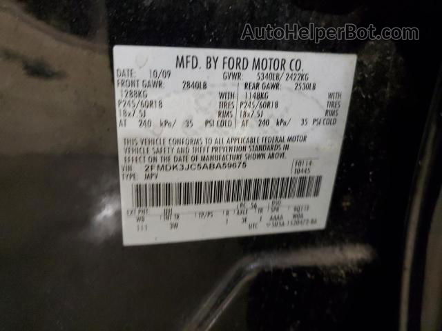 2010 Ford Edge Sel Black vin: 2FMDK3JC5ABA59675