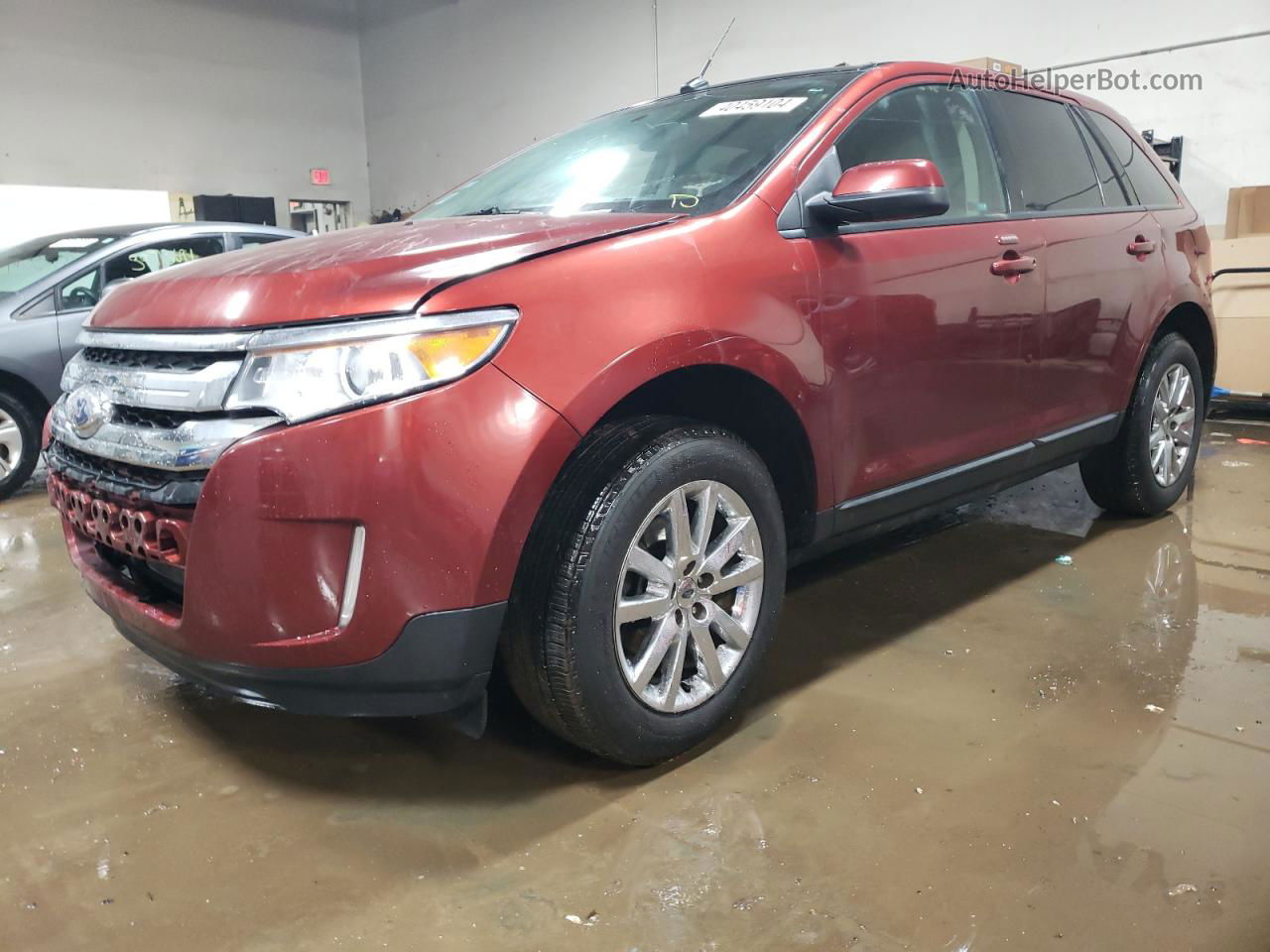 2014 Ford Edge Sel Red vin: 2FMDK3JC5EBA18789