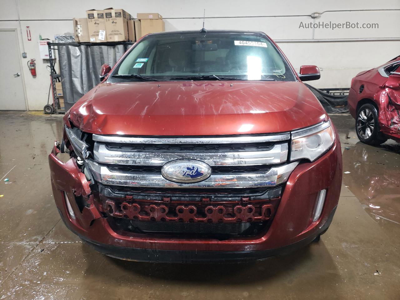 2014 Ford Edge Sel Red vin: 2FMDK3JC5EBA18789