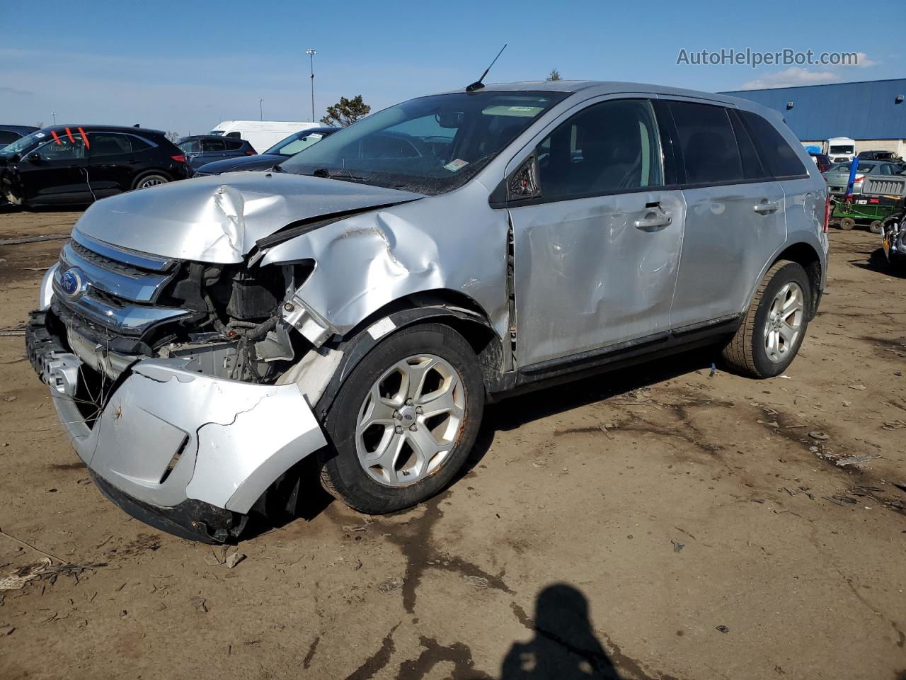 2014 Ford Edge Sel Silver vin: 2FMDK3JC5EBA89846