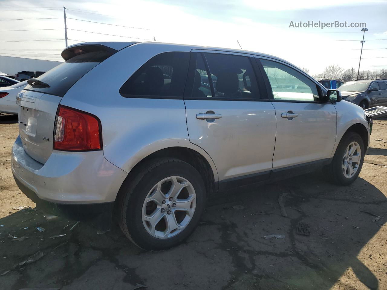 2014 Ford Edge Sel Silver vin: 2FMDK3JC5EBA89846