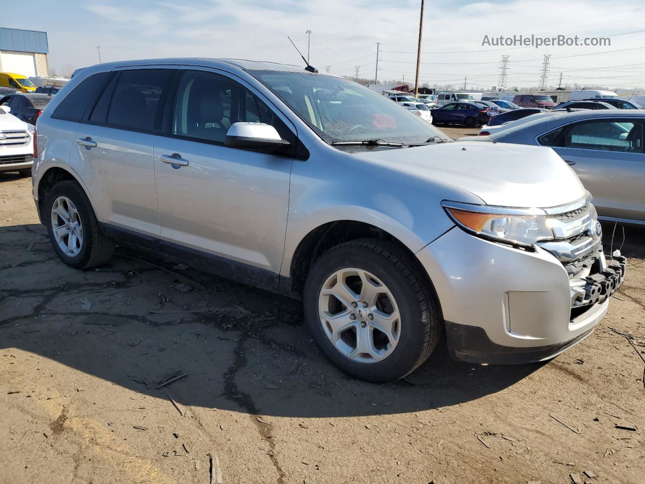 2014 Ford Edge Sel Silver vin: 2FMDK3JC5EBA89846