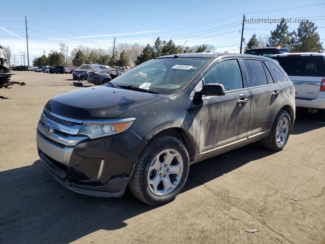 2014 Ford Edge Sel Black vin: 2FMDK3JC5EBB01333