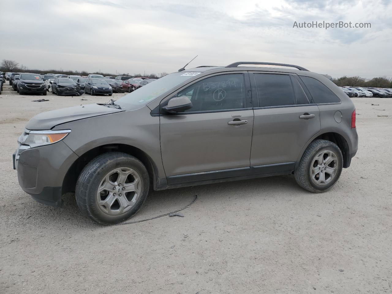 2014 Ford Edge Sel Коричневый vin: 2FMDK3JC5EBB37894