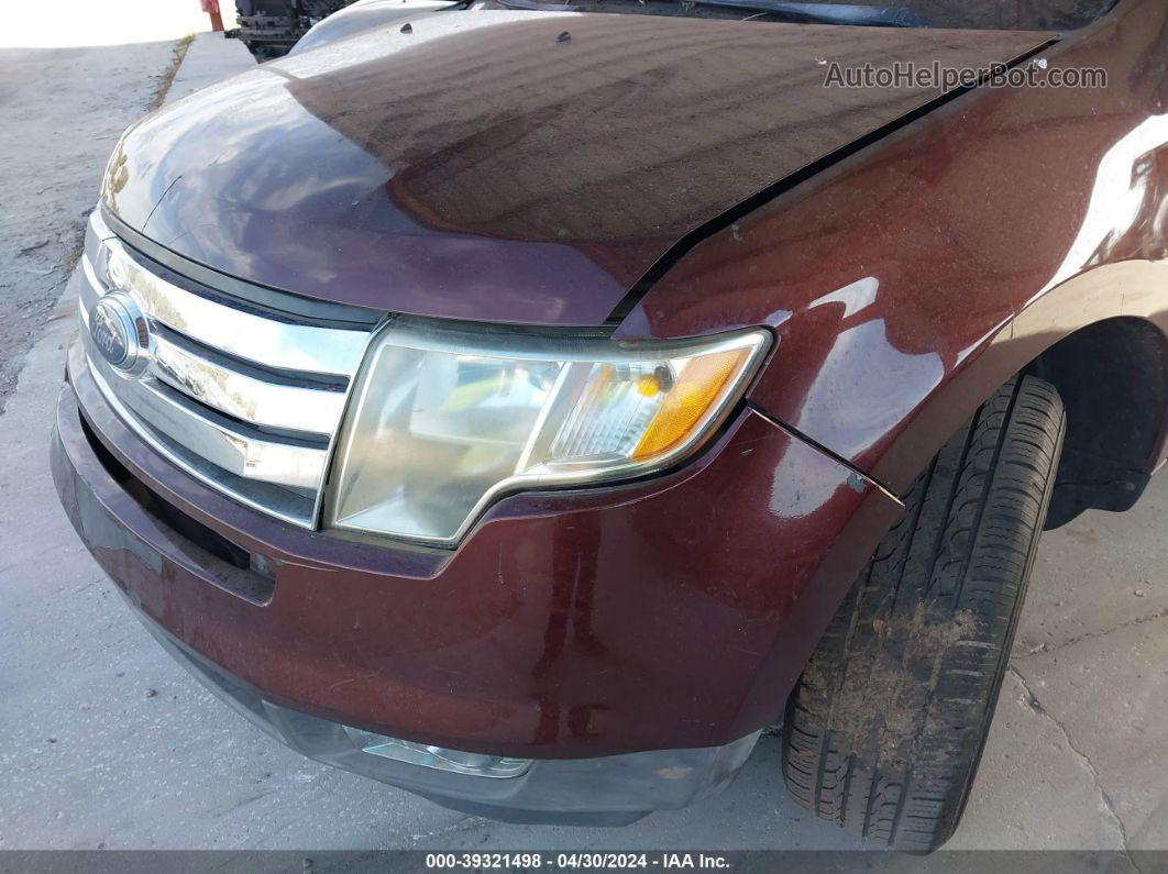 2010 Ford Edge Sel Burgundy vin: 2FMDK3JC6ABA36177