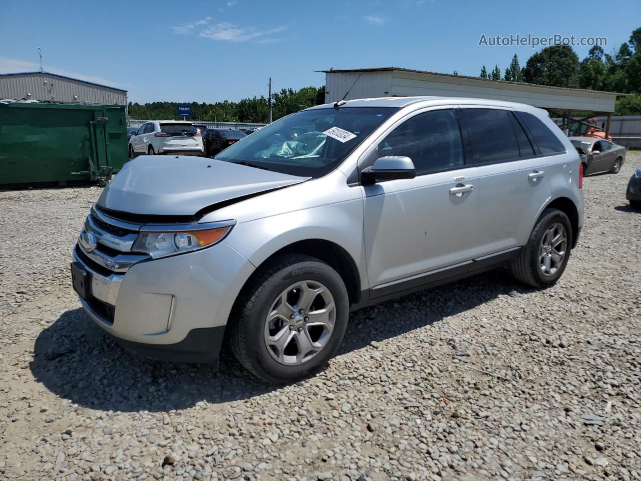 2014 Ford Edge Sel Silver vin: 2FMDK3JC6EBA08966