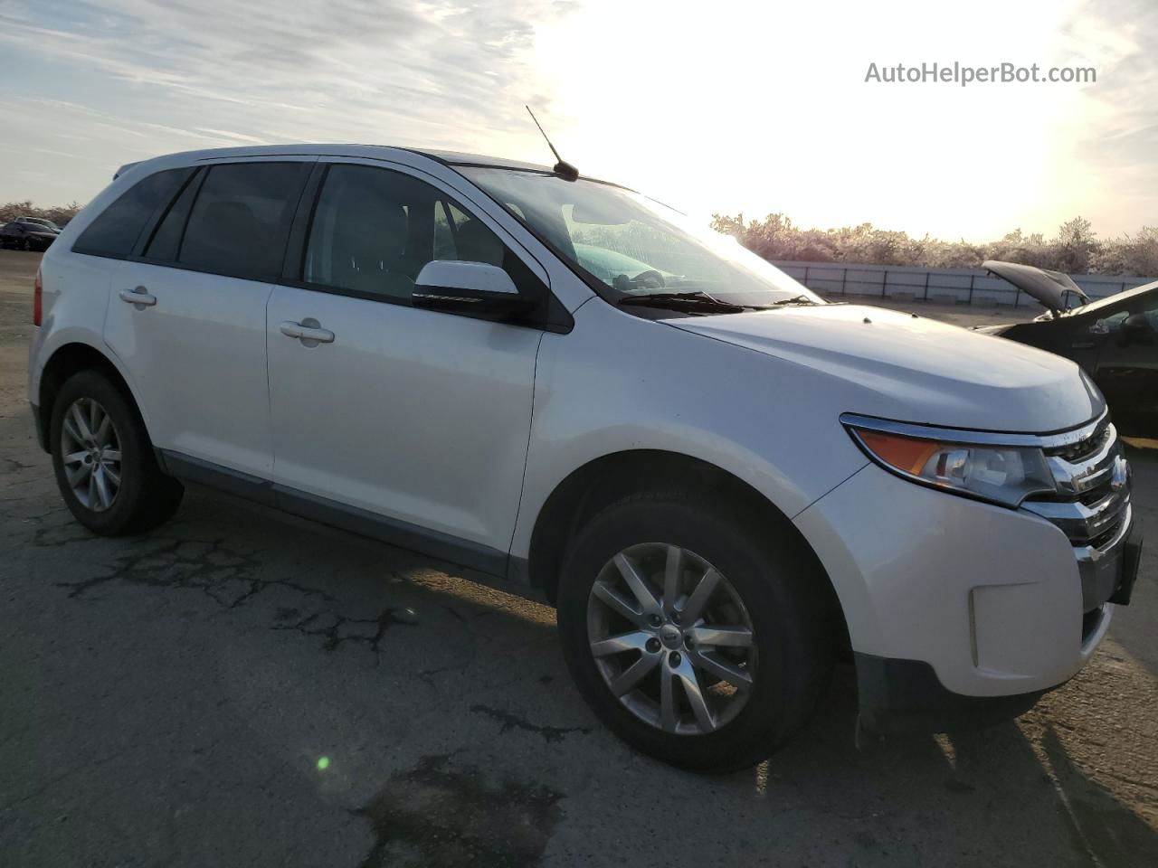 2014 Ford Edge Sel White vin: 2FMDK3JC6EBA25380