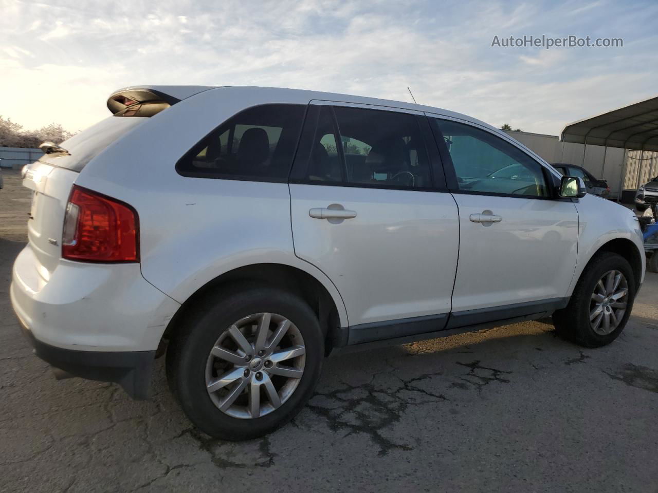 2014 Ford Edge Sel White vin: 2FMDK3JC6EBA25380