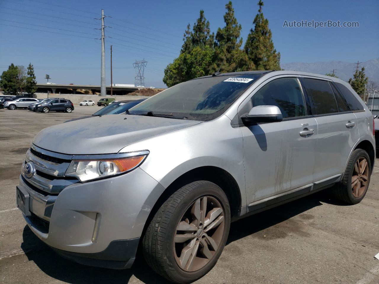 2014 Ford Edge Sel Silver vin: 2FMDK3JC6EBB47222