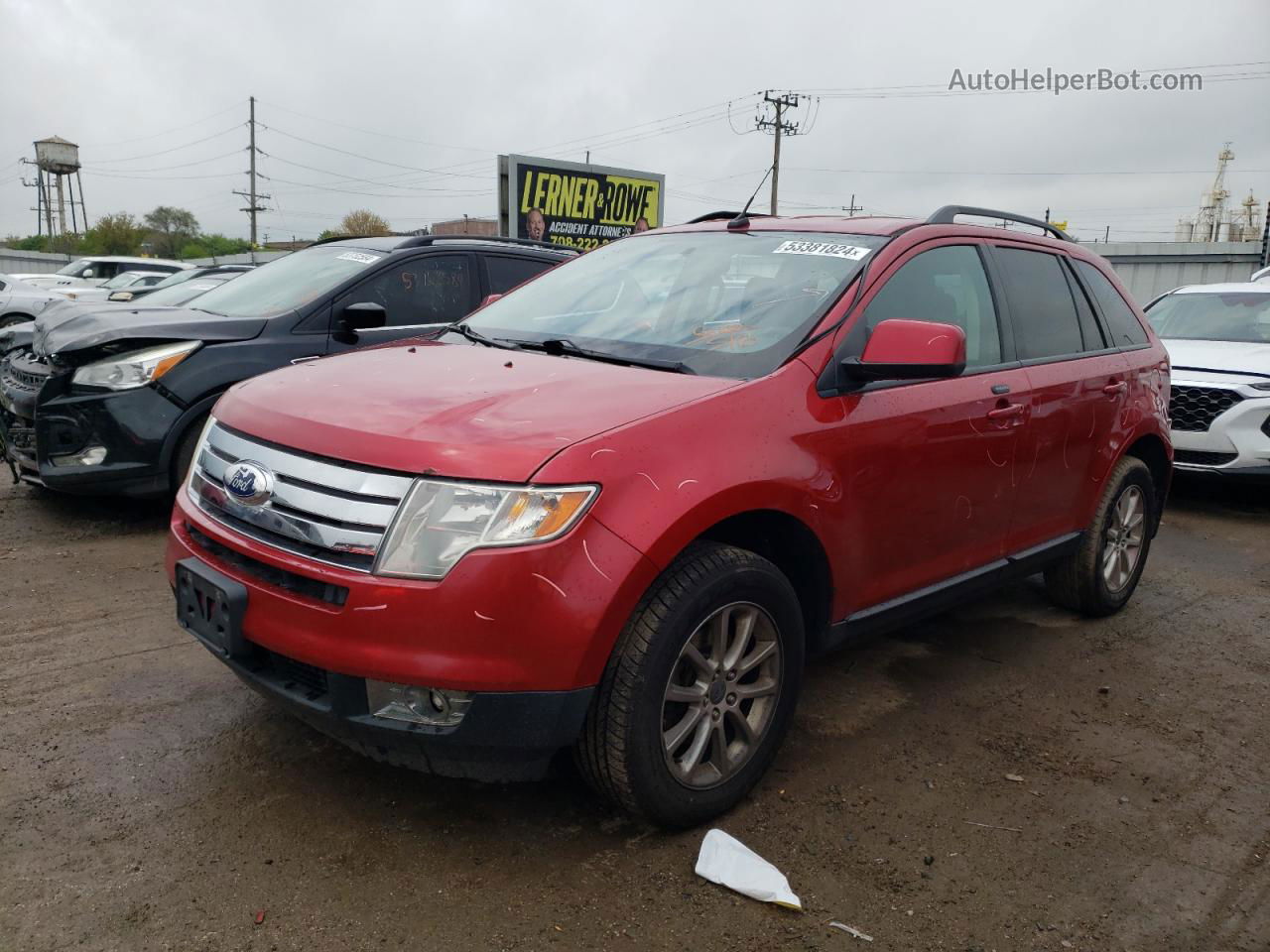 2010 Ford Edge Sel Red vin: 2FMDK3JC7ABA03737