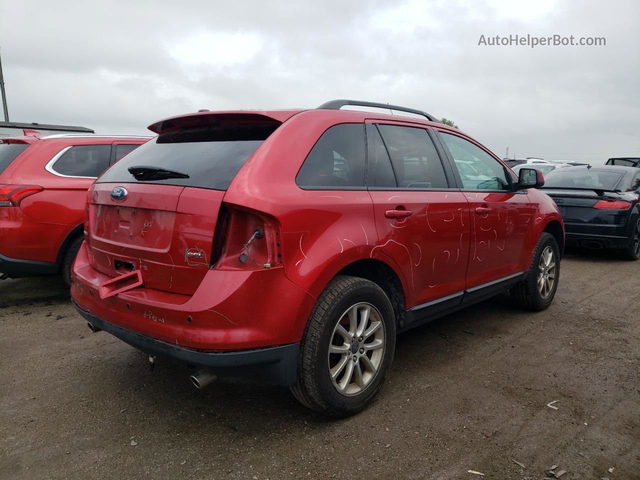 2010 Ford Edge Sel Red vin: 2FMDK3JC7ABA03737