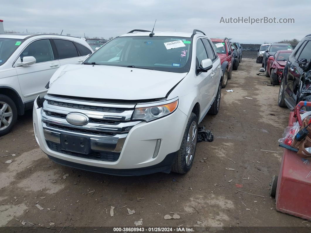 2014 Ford Edge Sel White vin: 2FMDK3JC7EBA41362