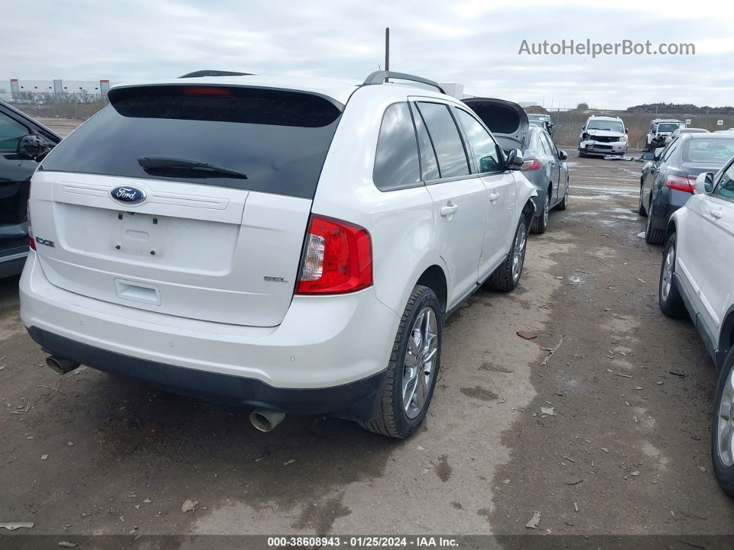 2014 Ford Edge Sel White vin: 2FMDK3JC7EBA41362