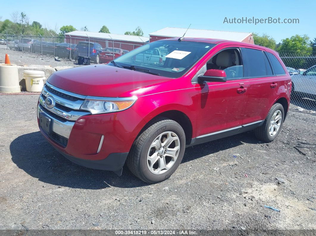 2014 Ford Edge Sel Red vin: 2FMDK3JC7EBA71008