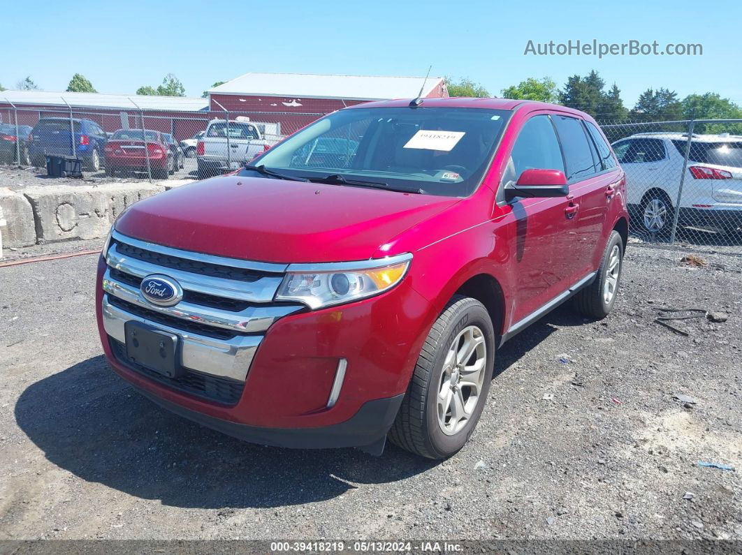 2014 Ford Edge Sel Red vin: 2FMDK3JC7EBA71008