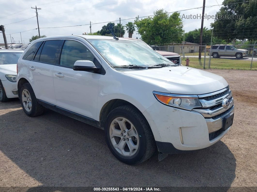 2014 Ford Edge Sel White vin: 2FMDK3JC7EBA82672