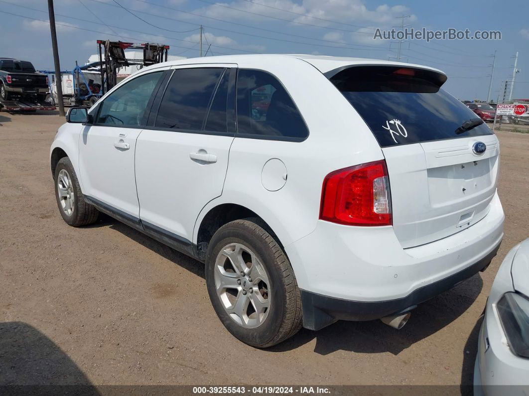 2014 Ford Edge Sel White vin: 2FMDK3JC7EBA82672