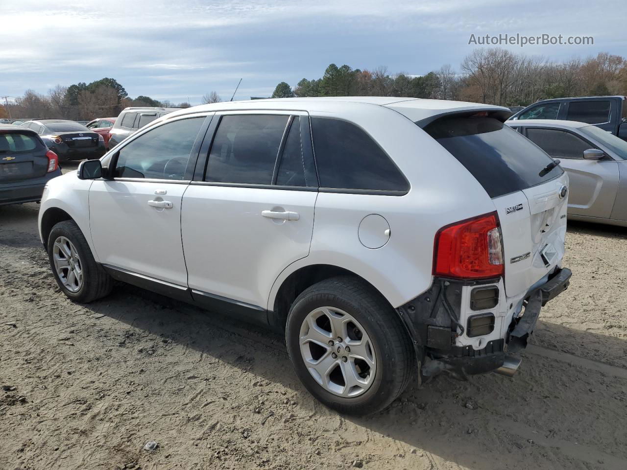 2014 Ford Edge Sel White vin: 2FMDK3JC8EBA02361