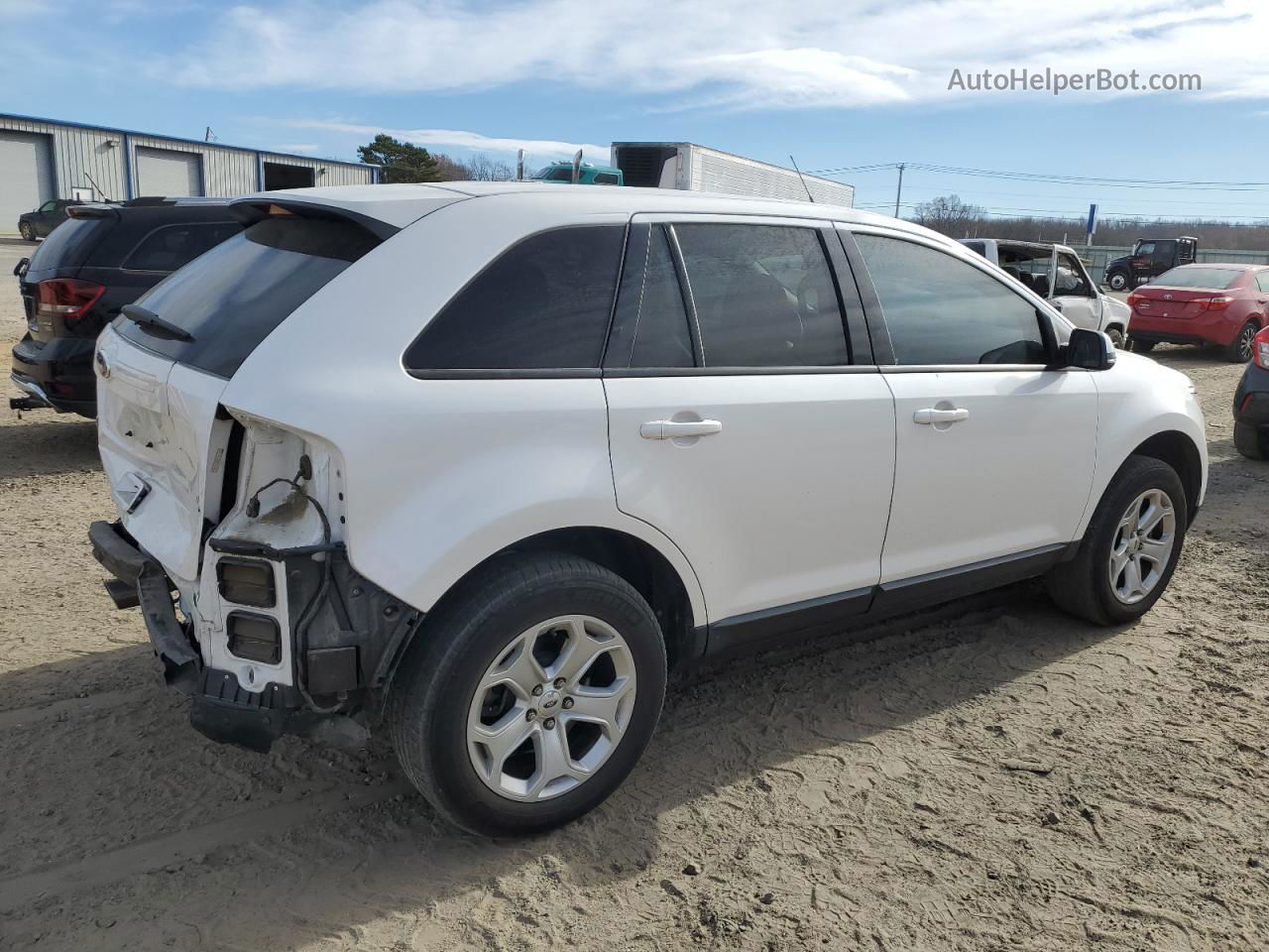 2014 Ford Edge Sel White vin: 2FMDK3JC8EBA02361