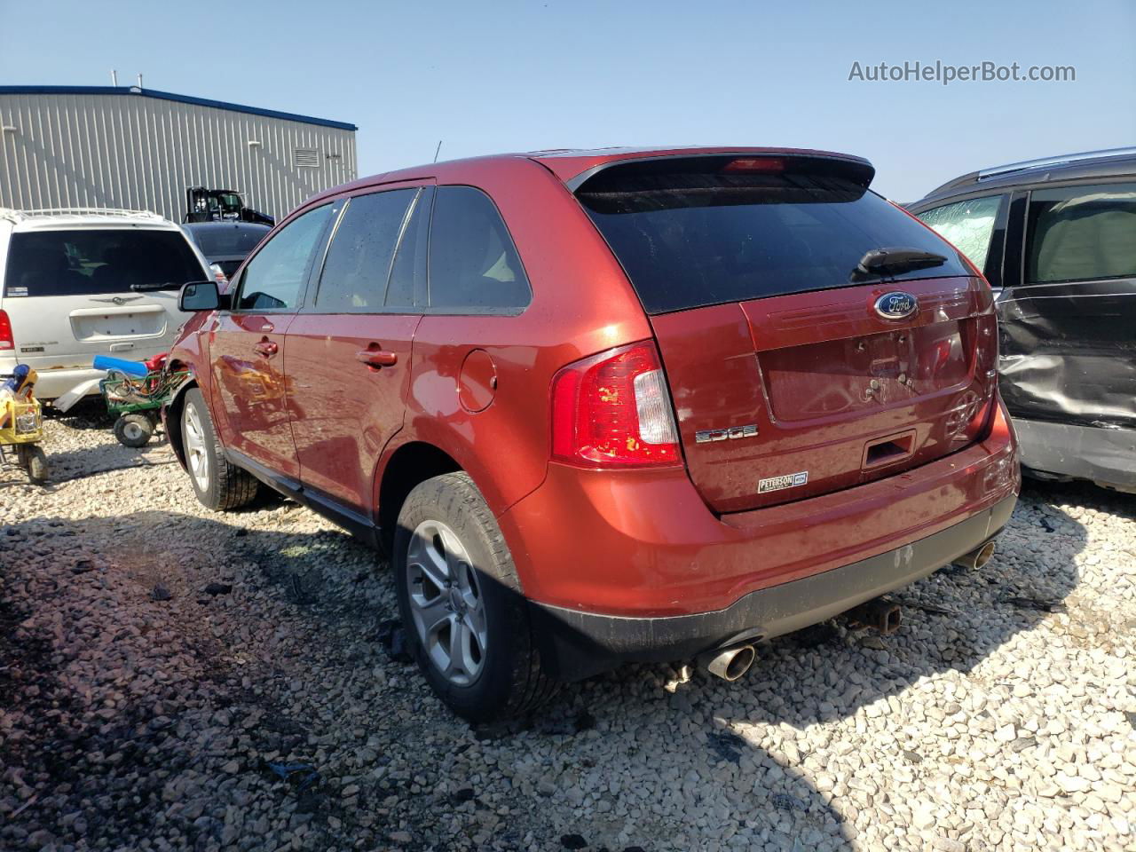 2014 Ford Edge Sel Red vin: 2FMDK3JC8EBA49583