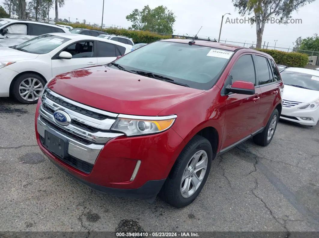 2014 Ford Edge Sel Red vin: 2FMDK3JC8EBB04632