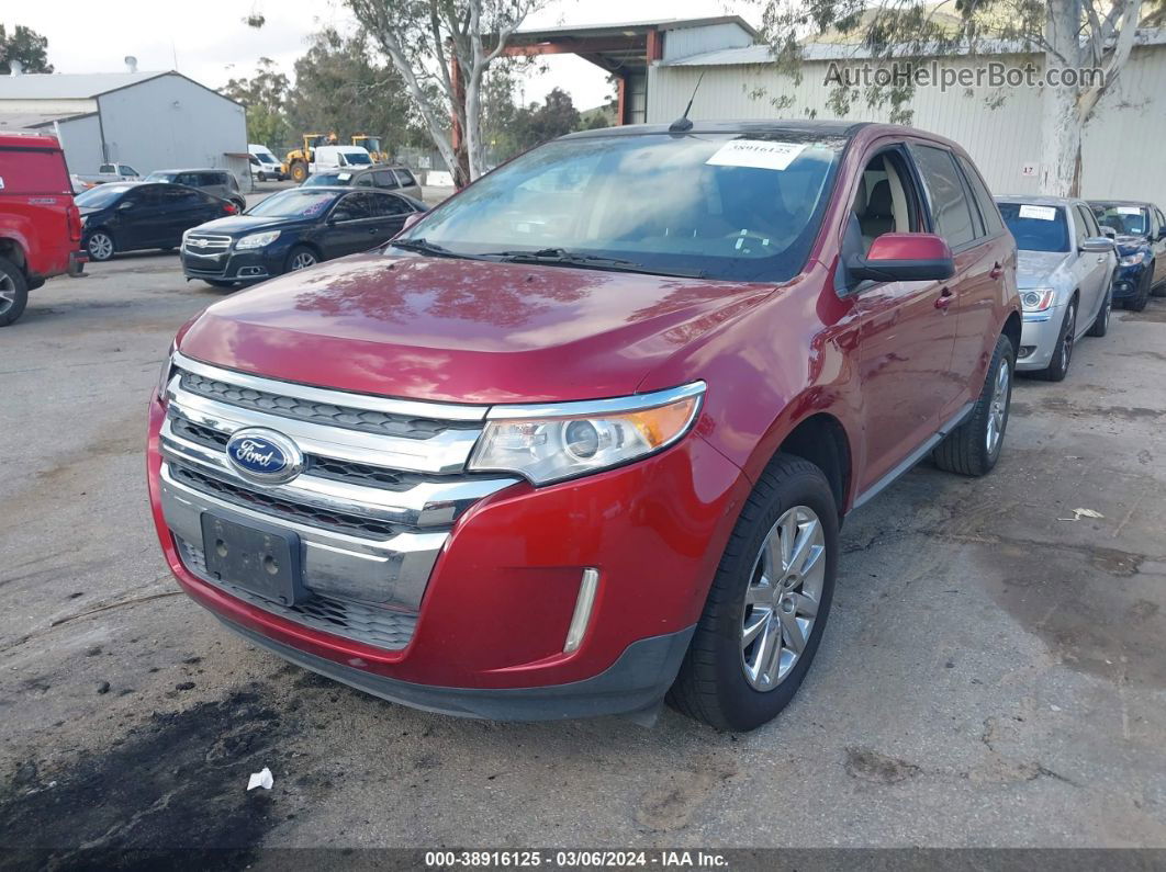 2014 Ford Edge Sel Red vin: 2FMDK3JC8EBB65611