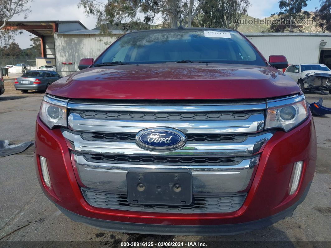 2014 Ford Edge Sel Red vin: 2FMDK3JC8EBB65611