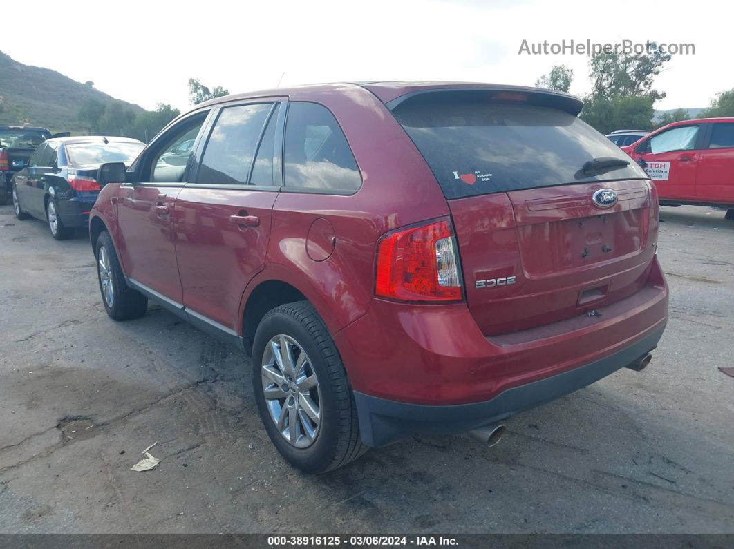 2014 Ford Edge Sel Red vin: 2FMDK3JC8EBB65611