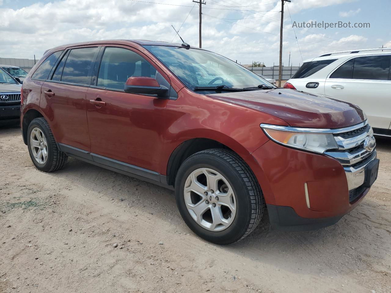 2014 Ford Edge Sel Orange vin: 2FMDK3JC8EBB67004