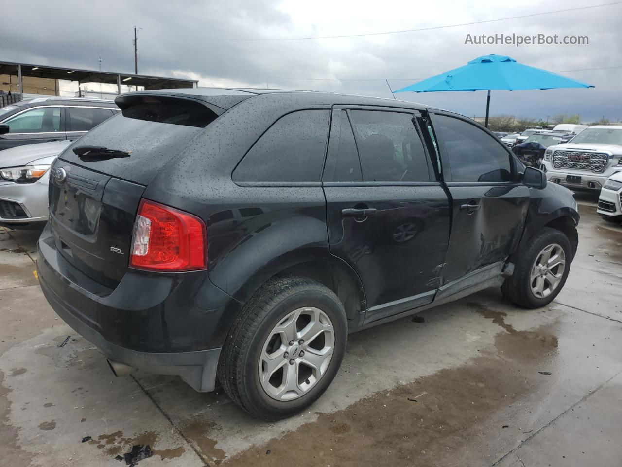 2014 Ford Edge Sel Черный vin: 2FMDK3JC9EBA34767