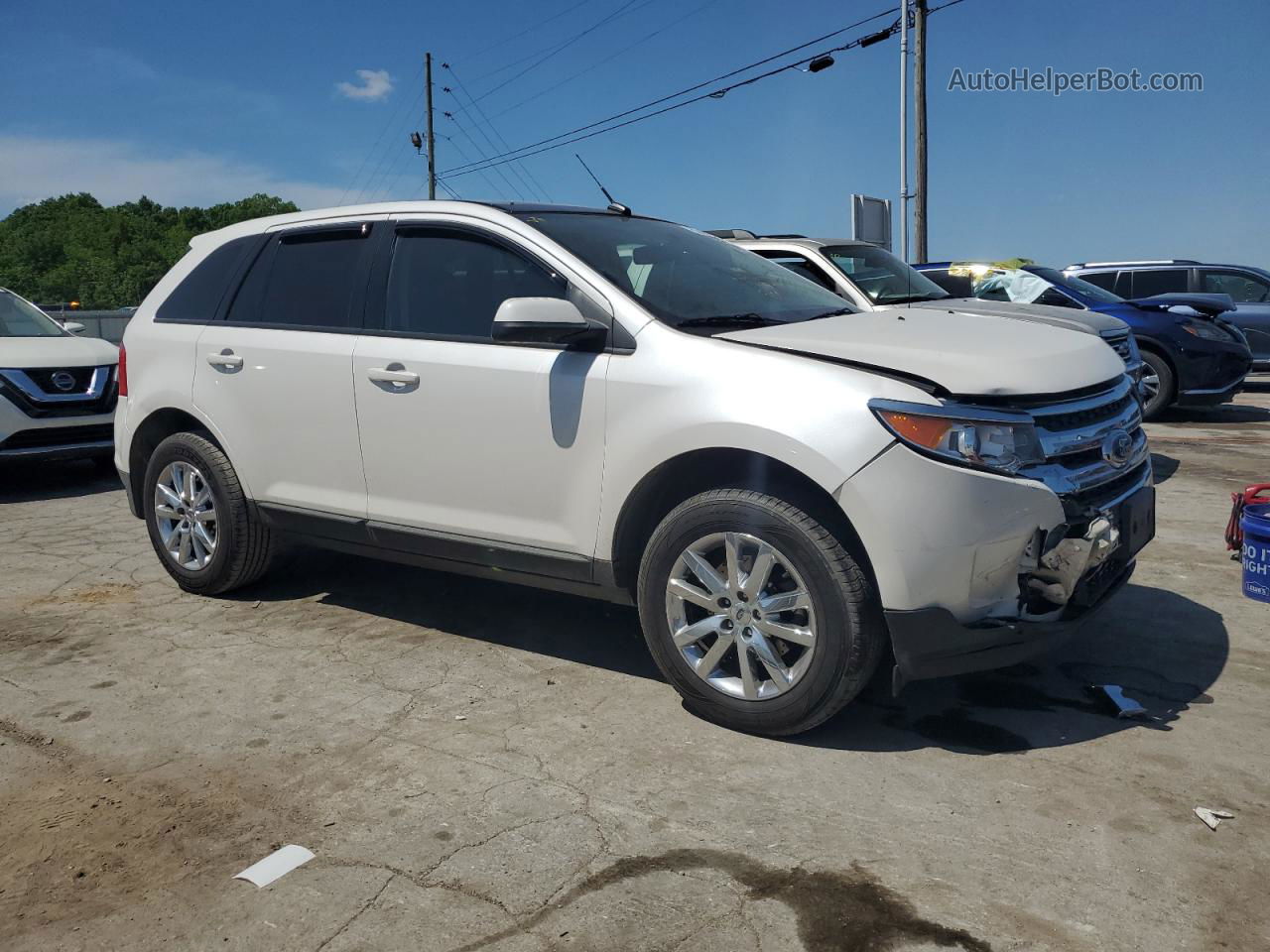 2014 Ford Edge Sel Белый vin: 2FMDK3JC9EBB60546