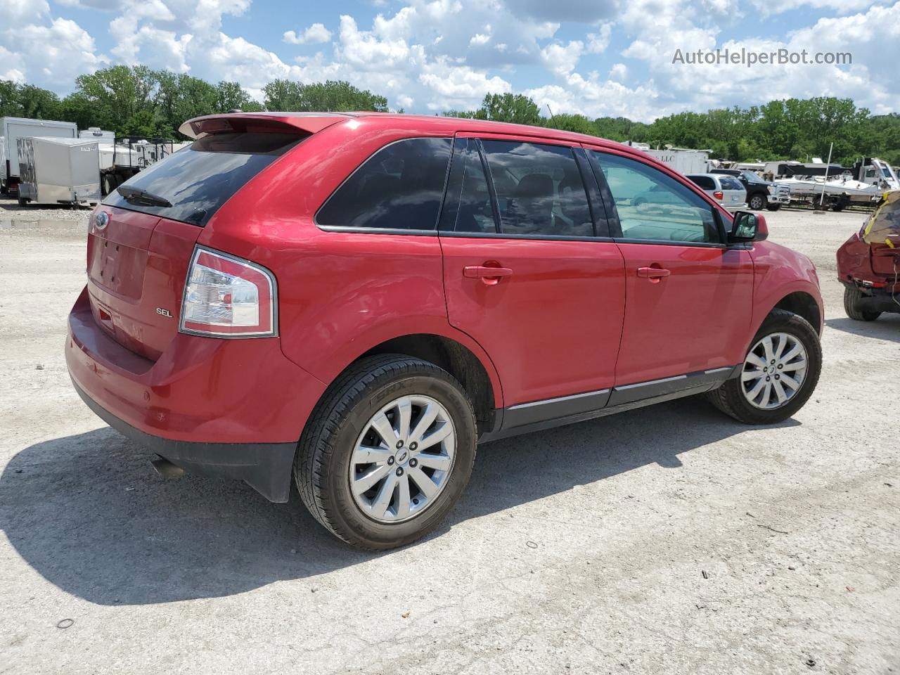 2010 Ford Edge Sel Red vin: 2FMDK3JCXABA00816